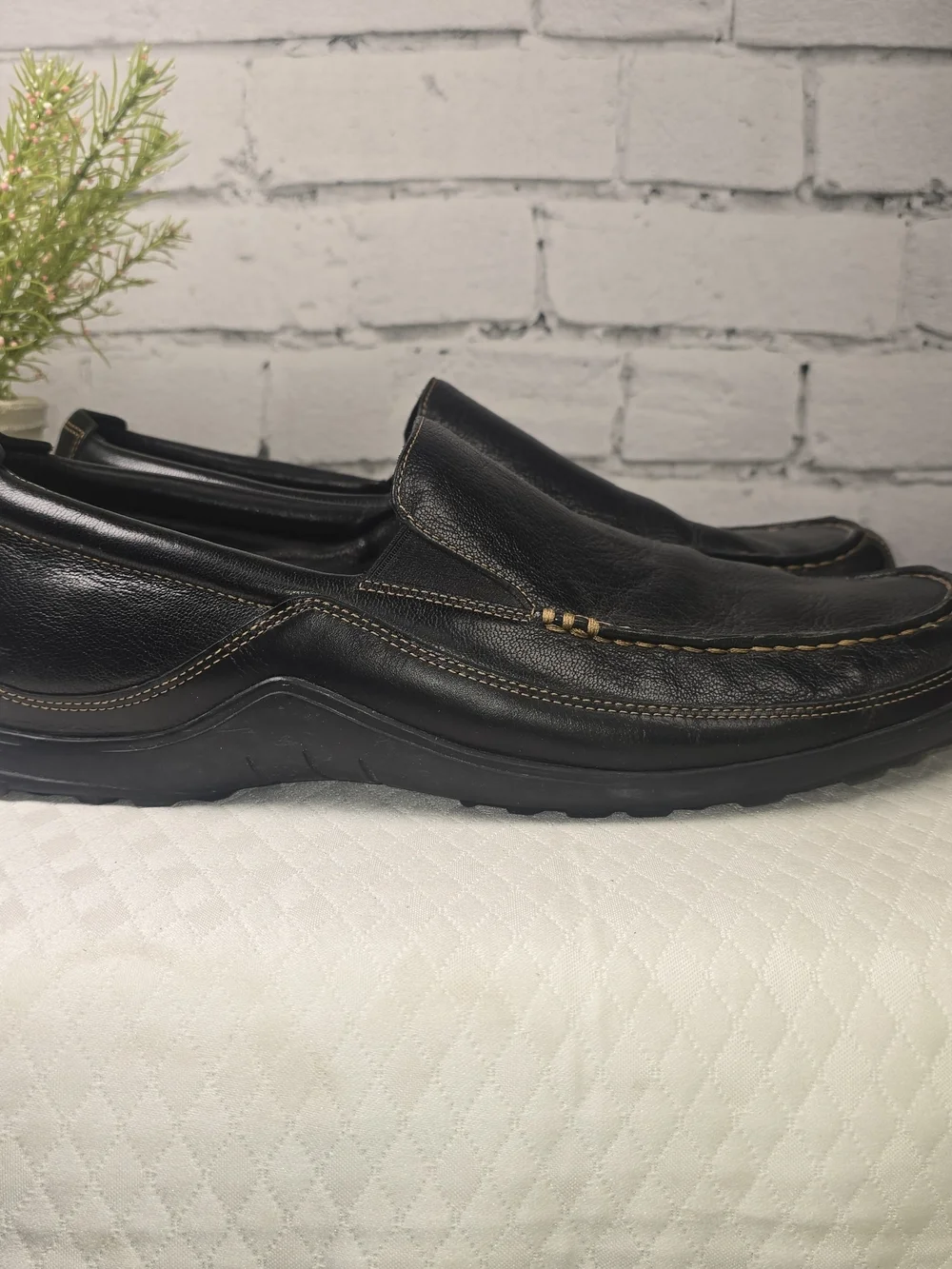 MENS COLE HAAN TUCKER VENETIAN LOAFERS IN BLACK LEATHER SLIP ON CASUAL SIZE 15M